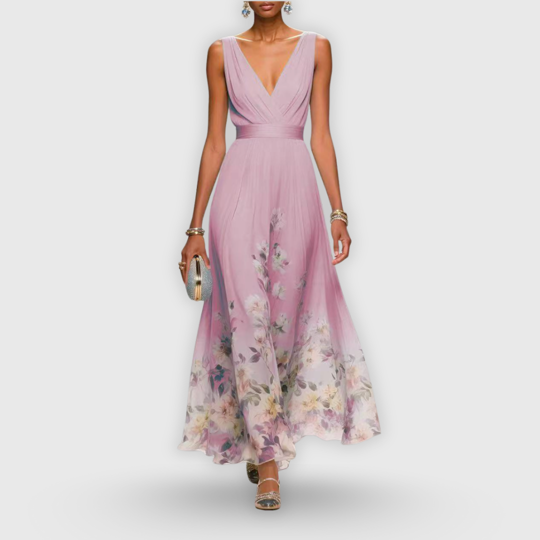 Women's Elegant Floral Maxi Dress Summer Wedding Guest