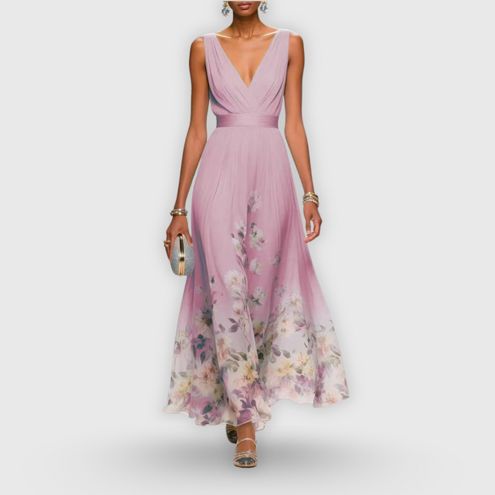 Women's Elegant Floral Maxi Dress Summer Wedding Guest