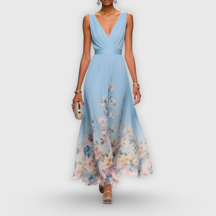 Women's Elegant Floral Maxi Dress Summer Wedding Guest