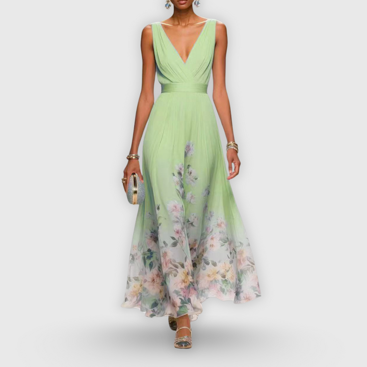 Women's Elegant Floral Maxi Dress Summer Wedding Guest