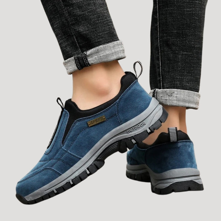 Slip On Suede Panel Grip Sole Outdoor Casual Shoe