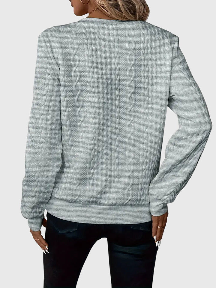 Seraphina | Women's Textured Cable Quarter-Zip Sweater