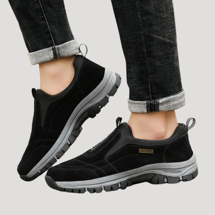 Slip On Suede Panel Grip Sole Outdoor Casual Shoe