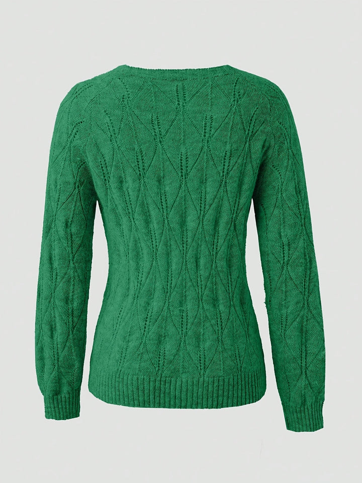 Aurelie | Women's Fuzzy Textured Pearl Button Cardigan
