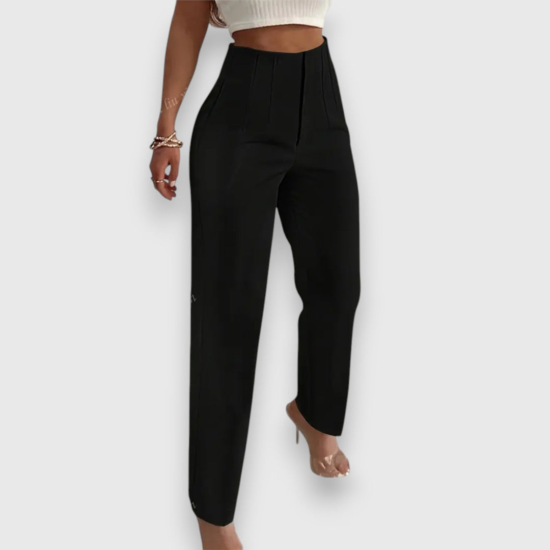 High Waisted Pleated Tapered Pants Women - Smart Casual