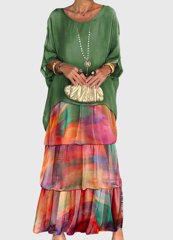 Boho Tiered Casual Flowy Summer Maxi Dress