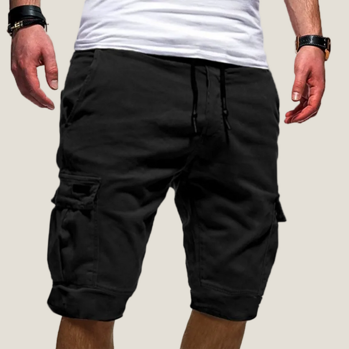 Drawstring Waist Multi Pocket Casual Cargo Shorts