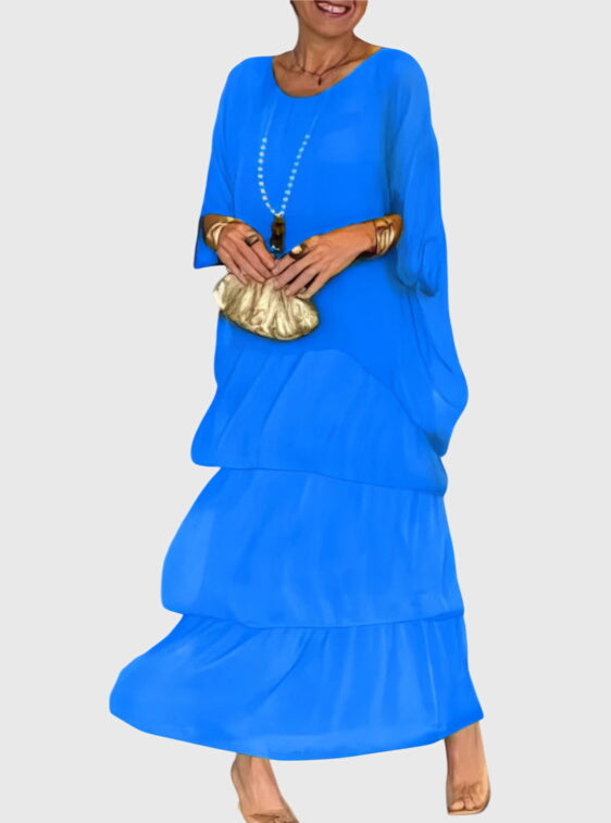 Boho Tiered Casual Flowy Summer Maxi Dress