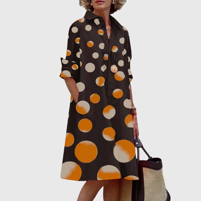 Oversized Button Down Casual Midi Shirt Dress