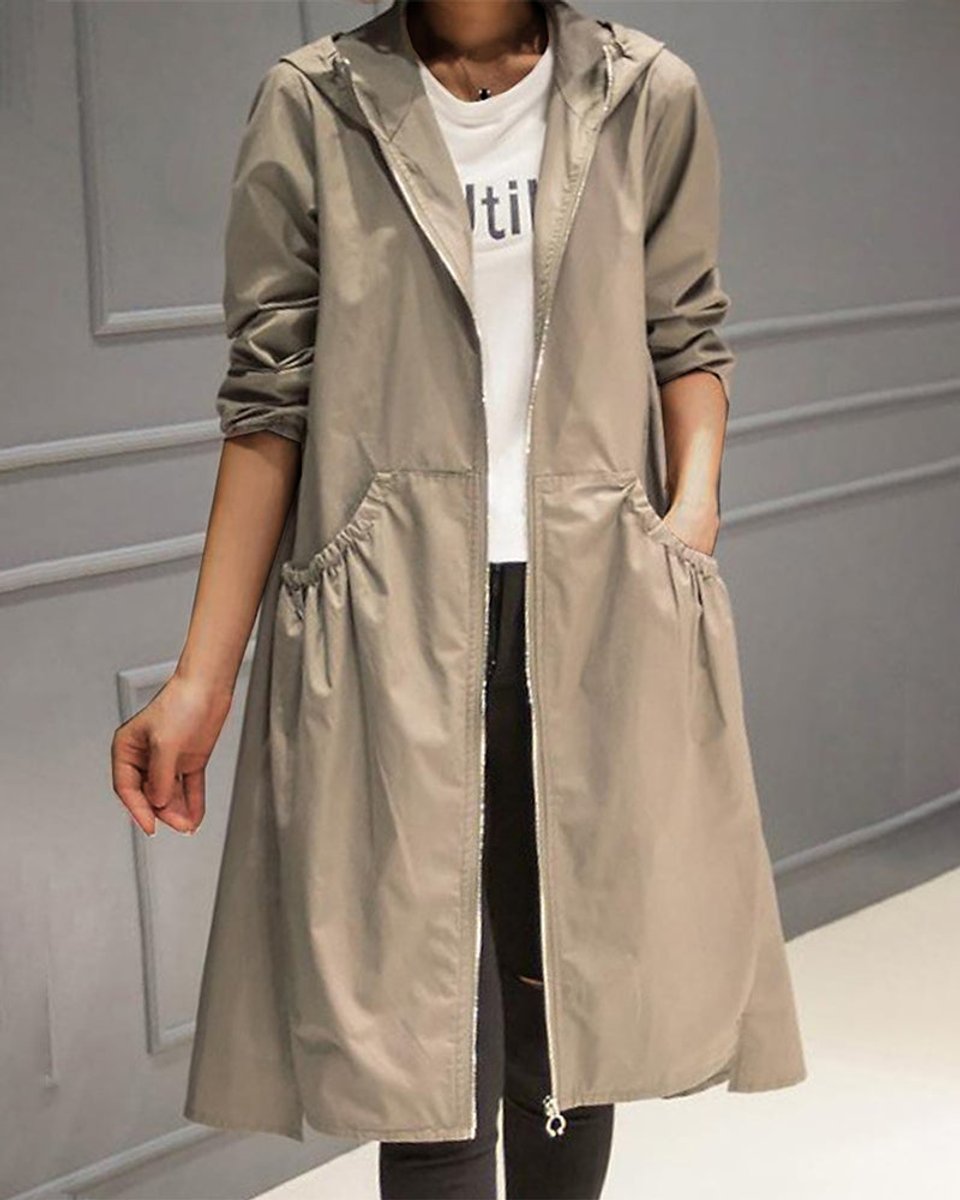 Henrietta | Women's Hooded Zip Front Waterproof Raincoat
