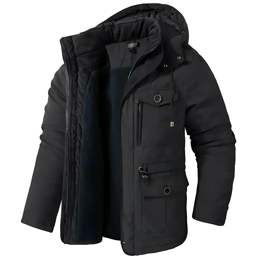 Ronan | Men's Water Resistant Hooded Utility Jacket with Cargo Pockets