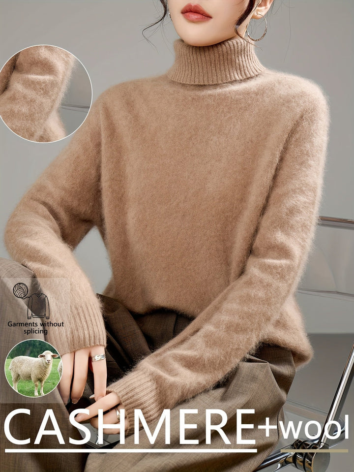 Wren | Women's Cashmere Wool Turtleneck Sweater
