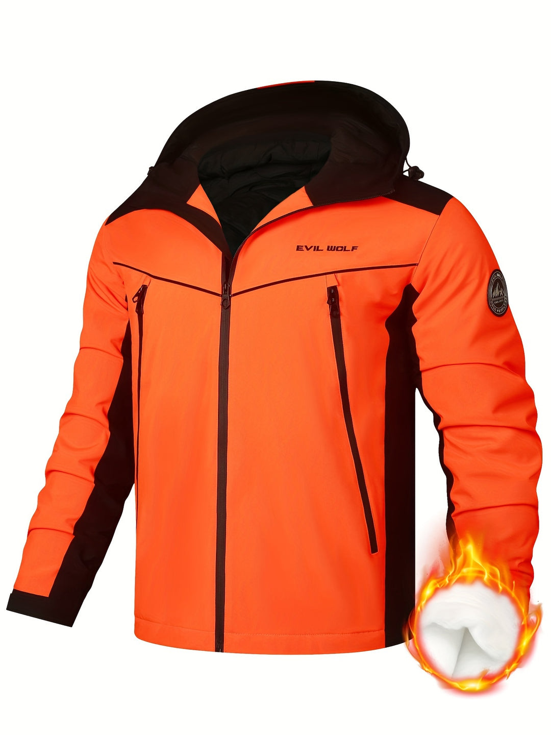 Diesel | Men's Windproof Hooded Ski Jacket with Thermal Lining