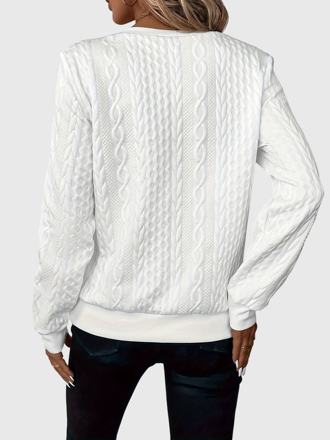 Seraphina | Women's Textured Cable Quarter-Zip Sweater