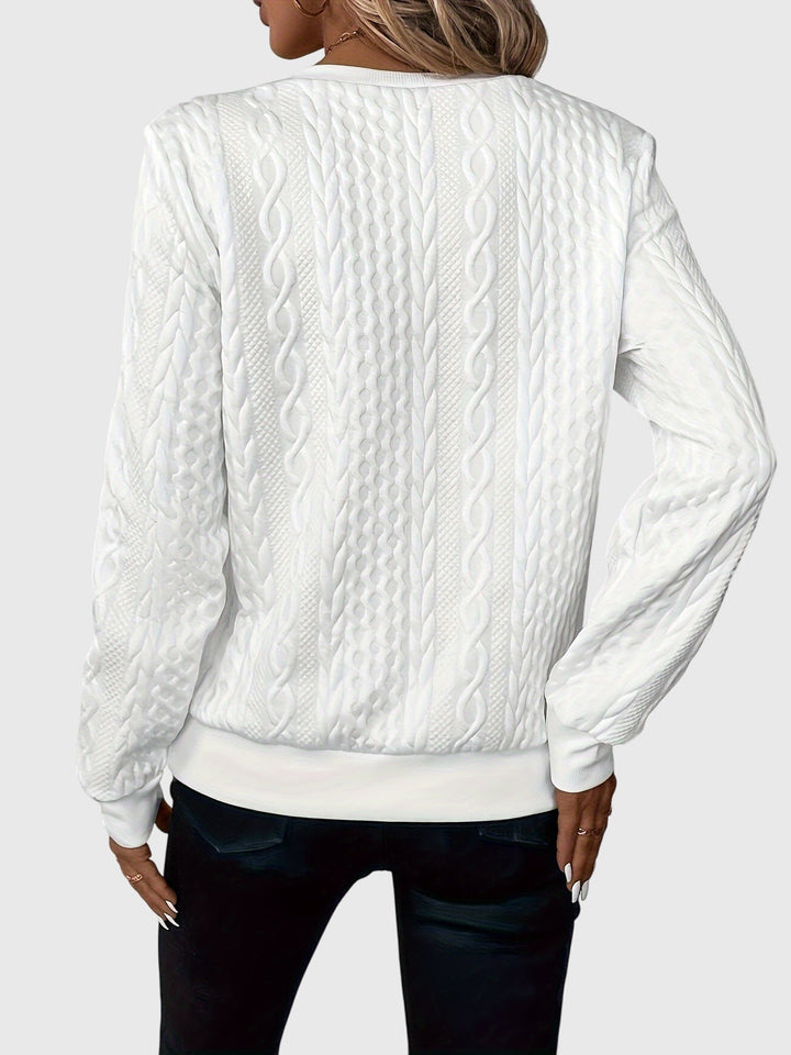Seraphina | Women's Textured Cable Quarter-Zip Sweater