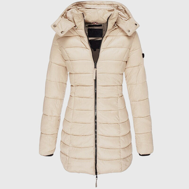 Marchetta | Women's Zip Front Hooded Longline Puffer Jacket