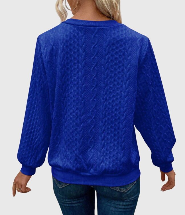 Seraphina | Women's Textured Cable Quarter-Zip Sweater