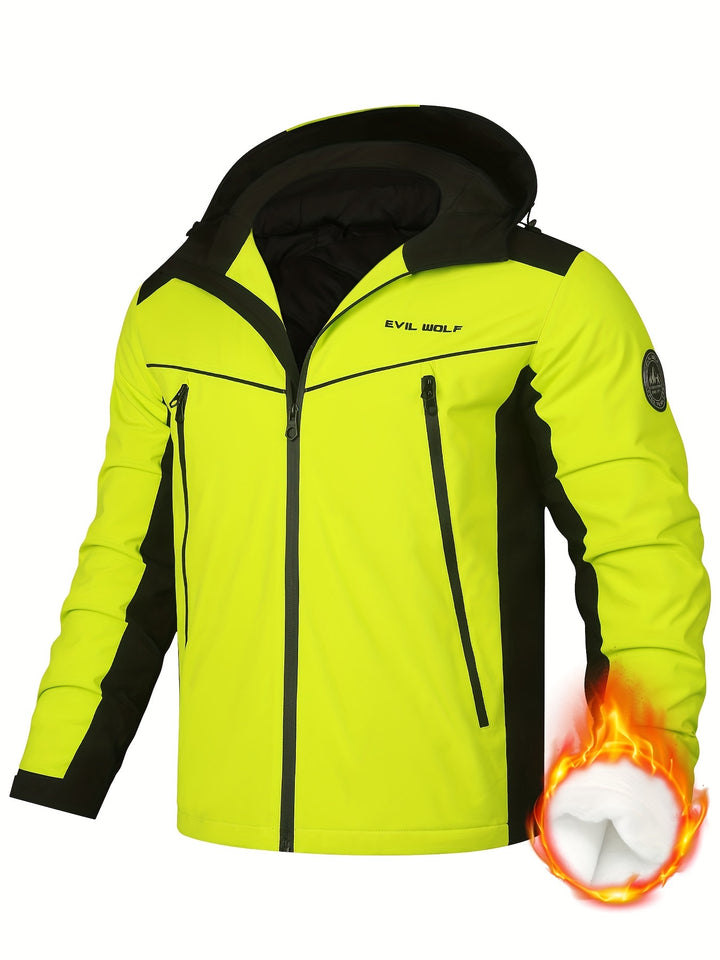 Diesel | Men's Windproof Hooded Ski Jacket with Thermal Lining