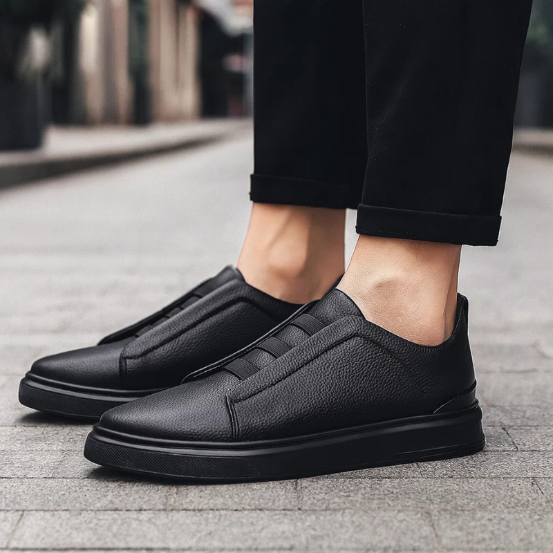 Leather Slip On Mens Casual Shoes - Smart Sneakers