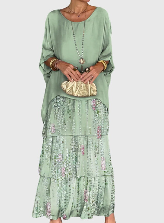 Boho Tiered Casual Flowy Summer Maxi Dress