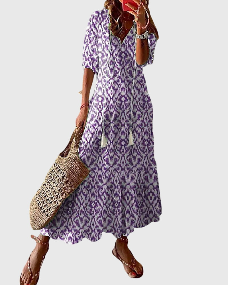 Women's Boho Maxi Dress Casual Summer Sundress