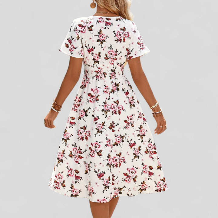 Comfortable Floral Summer Midi Dress