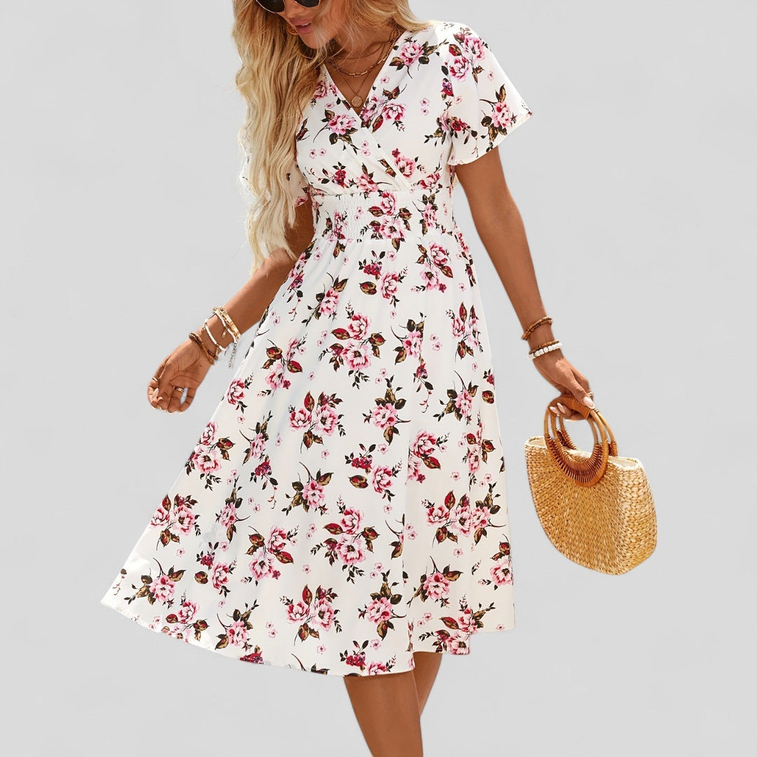 Comfortable Floral Summer Midi Dress
