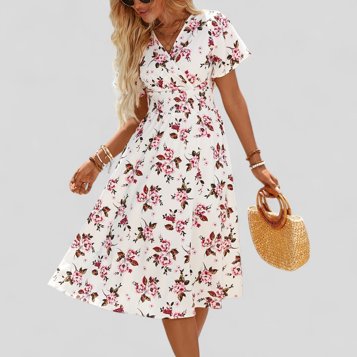 Comfortable Floral Summer Midi Dress