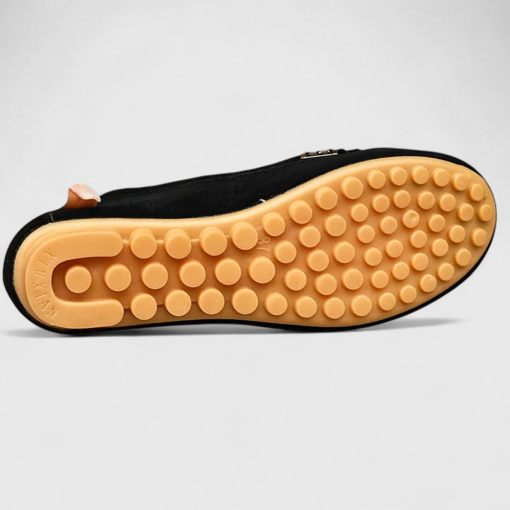Suede Moccasin Slip On Loafers Women