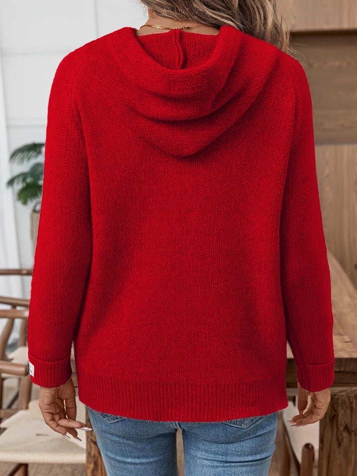 Sadie | Women's Hooded Sweater Hoodie with Patch Cuffs