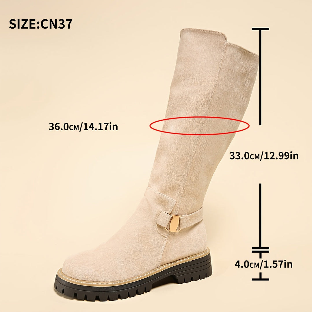 Odessa | Women's Knee High Buckle Platform Boots