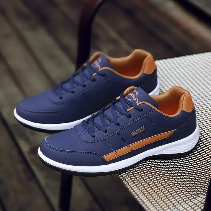 Contrast Trim Lace Up Cushioned Sole Casual Sneaker