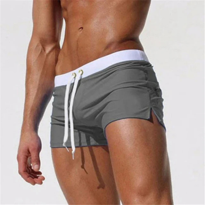 Drawstring Low Rise Fitted Swim Trunk