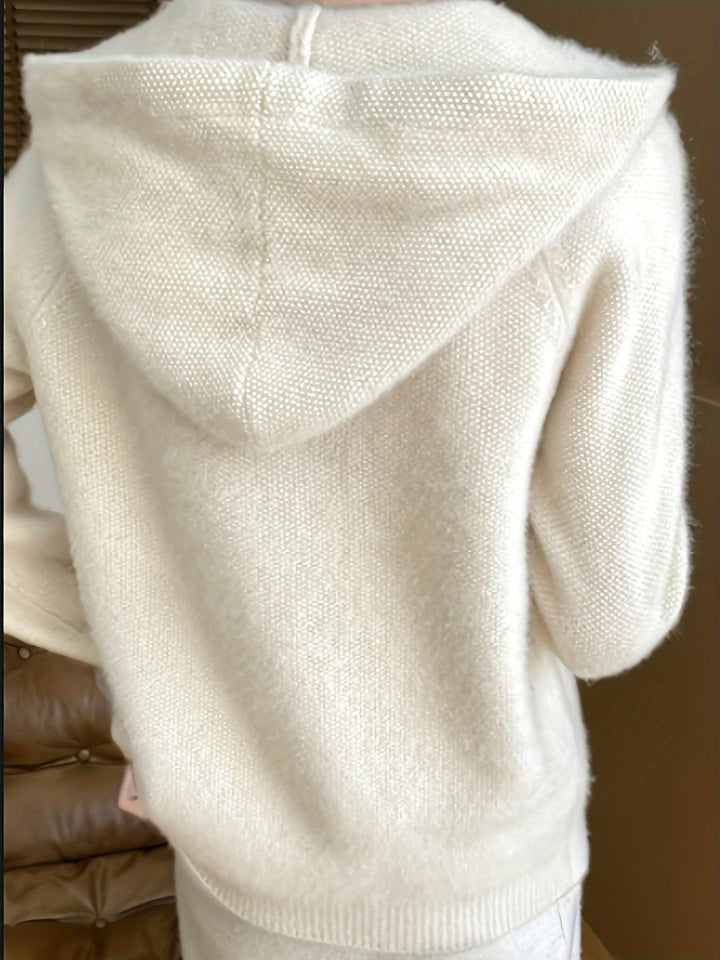 Isolde | Women's Zip-Up Hooded Cardigan for Layering