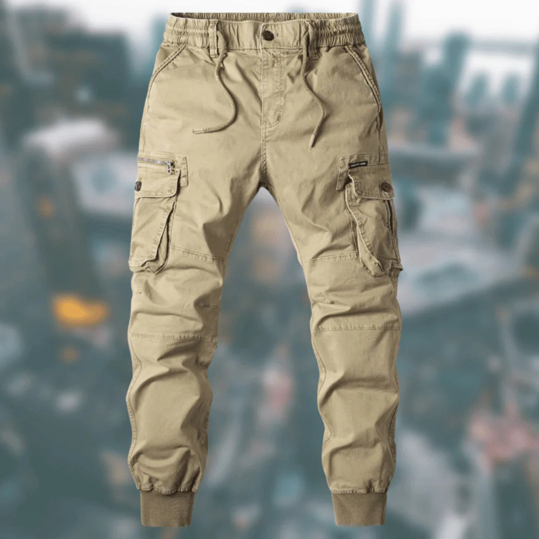 Multi Pocket Zip Detail Elasticated Waist Cargo Jogger Pant