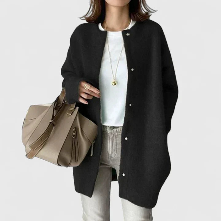 Rosamund | Women's Wool Blend Oversized Longline Cardigan