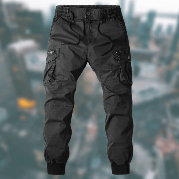 Multi Pocket Zip Detail Elasticated Waist Cargo Jogger Pant