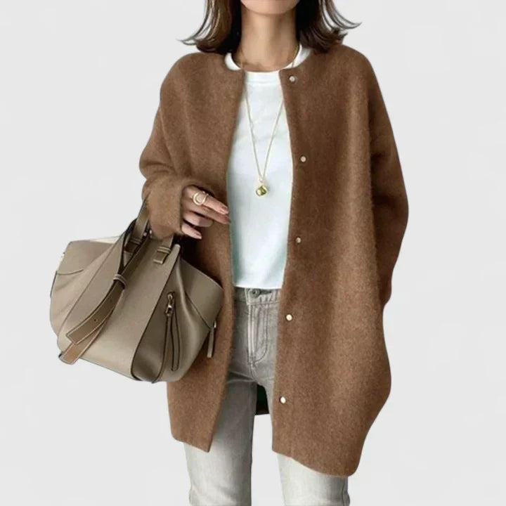 Rosamund | Women's Wool Blend Oversized Longline Cardigan