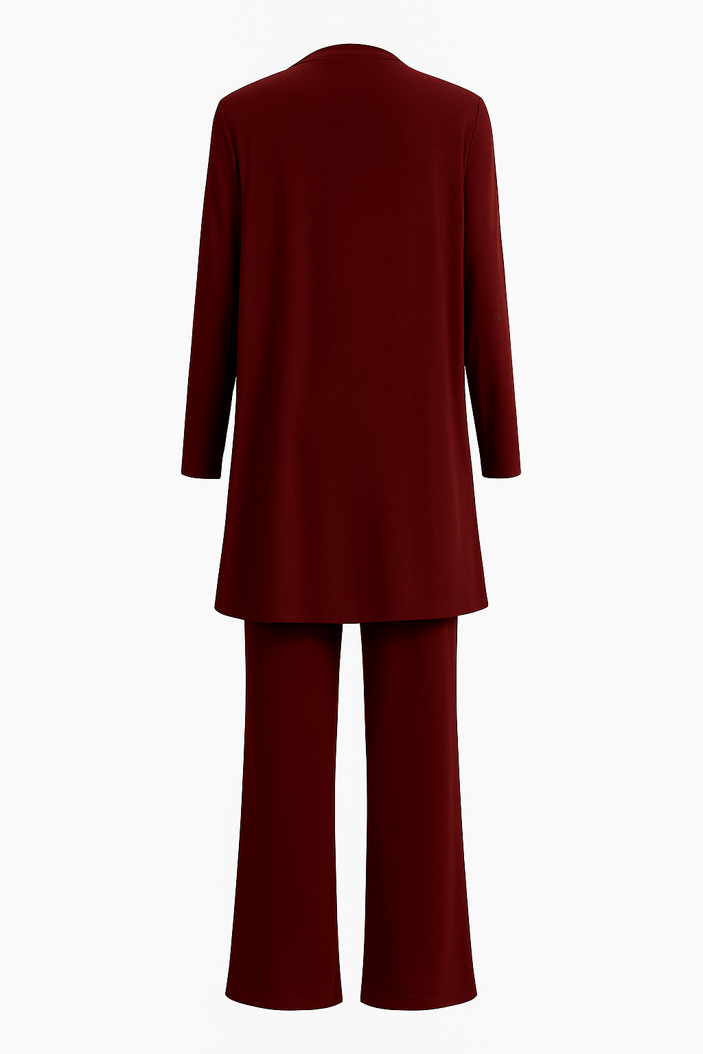 Longline Cardigan Wide Leg Trouser Three Piece Set Women