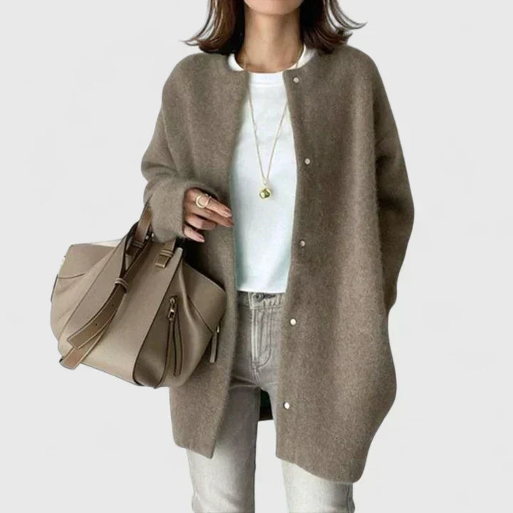 Rosamund | Women's Wool Blend Oversized Longline Cardigan