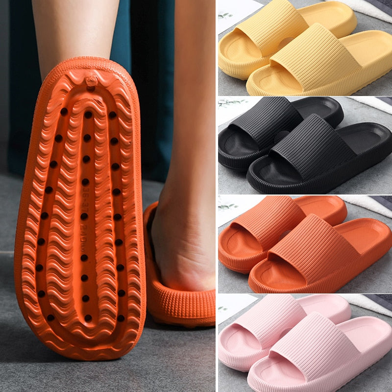 Thick Sole EVA Cushioned Slip On Slide Sandals Women