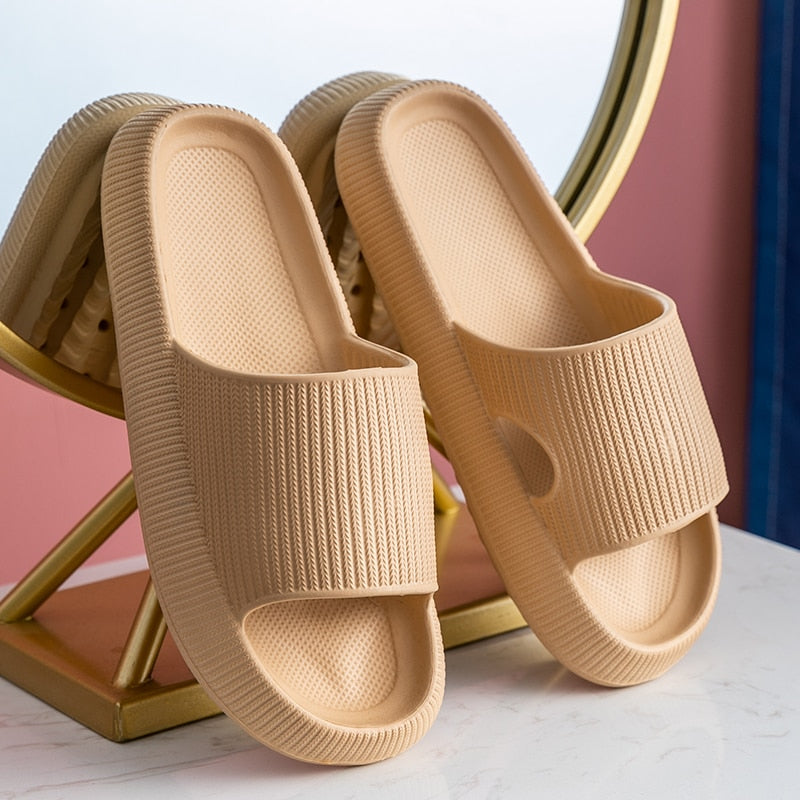 Thick Sole EVA Cushioned Slip On Slide Sandals Women