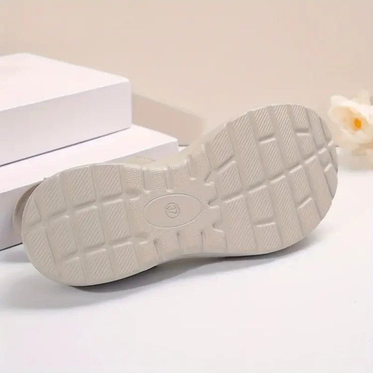 Hook & Loop Strap Open Toe Cushioned Platform Sandals Women