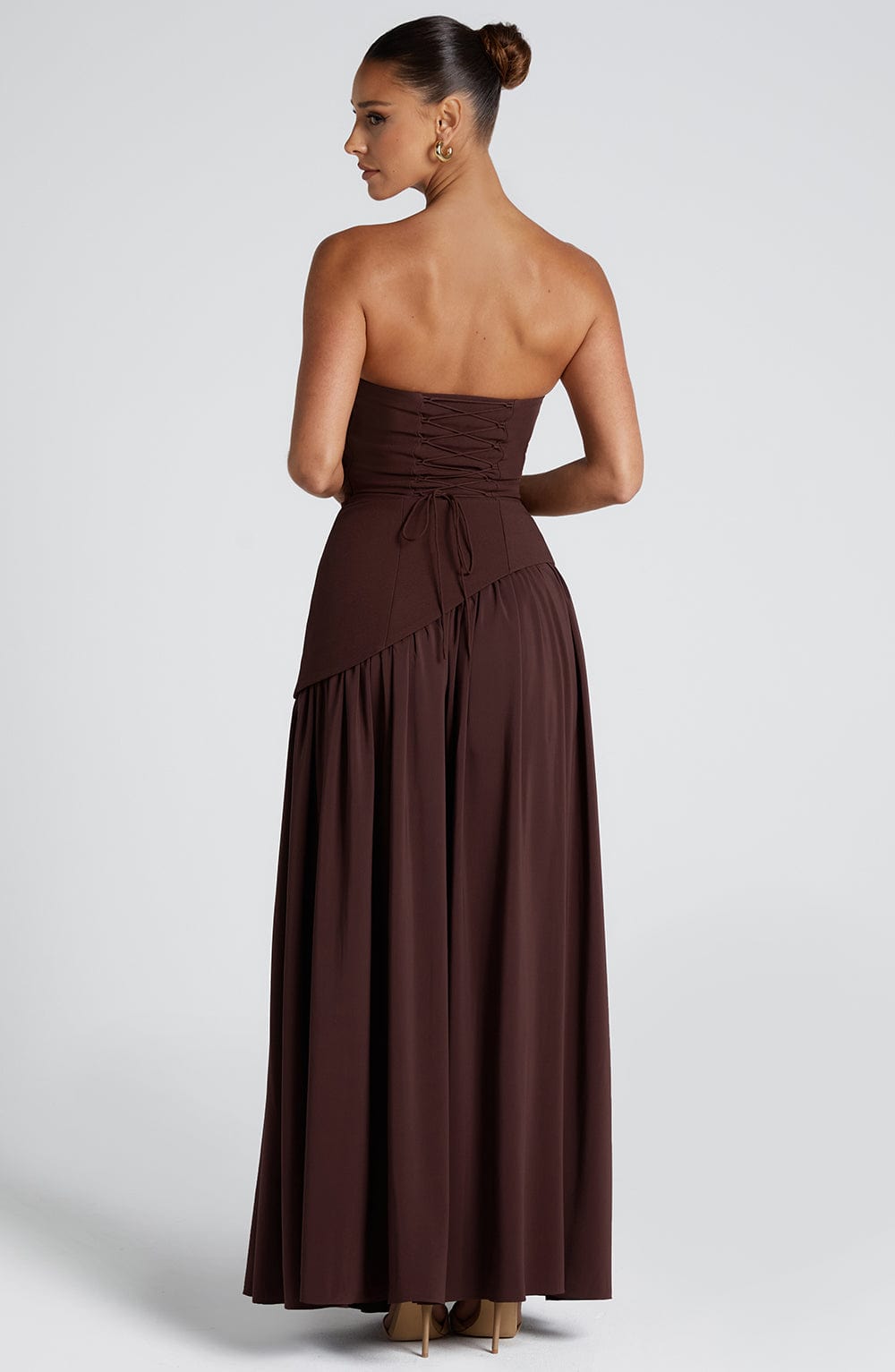 Women's Strapless Maxi Dress Halter Neck Formal Evening Gown