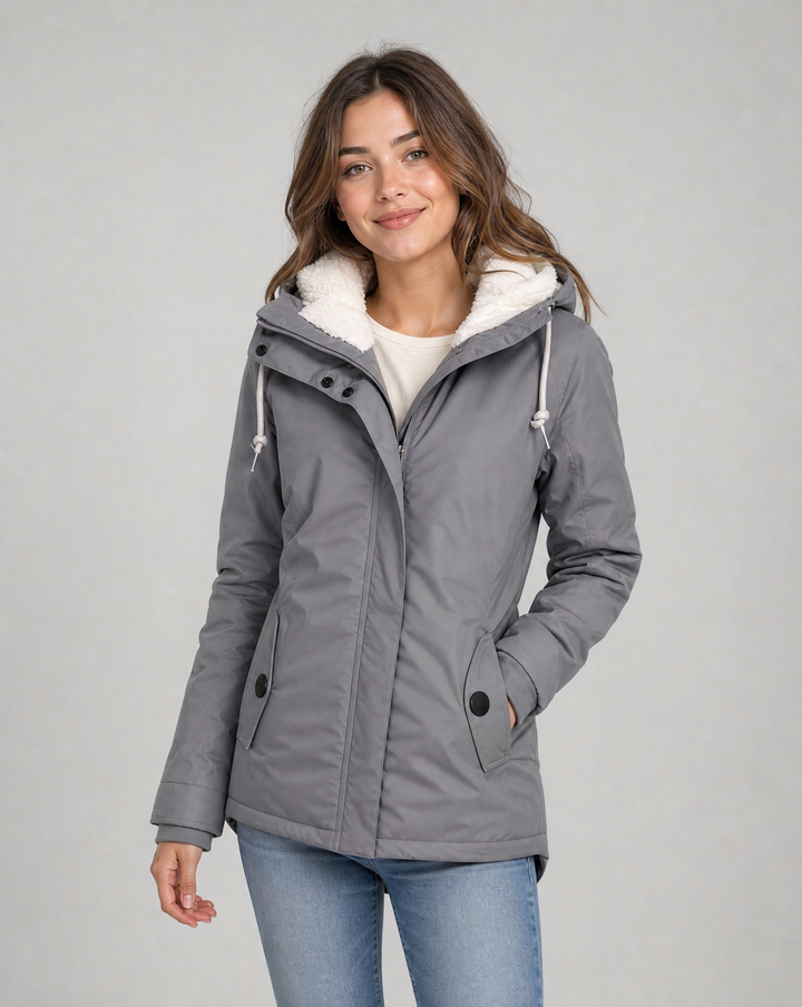 Seraphina | Women's Sherpa-Lined Waterproof Hooded Rain Jacket