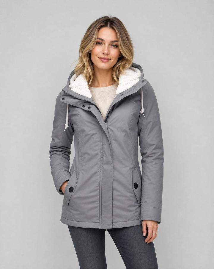 Seraphina | Women's Sherpa-Lined Waterproof Hooded Rain Jacket