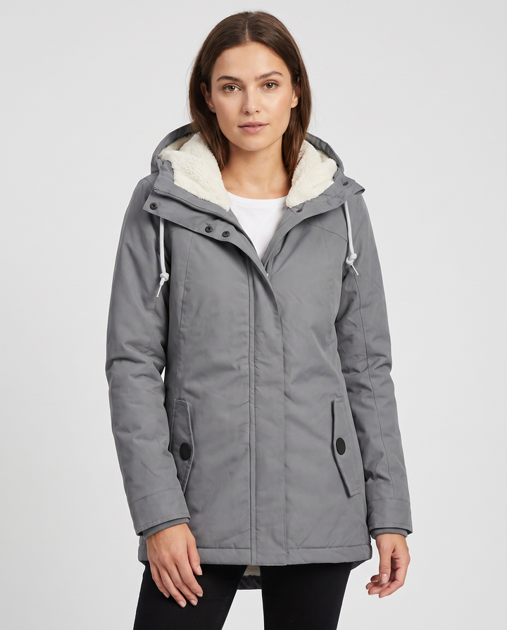 Seraphina | Women's Sherpa-Lined Waterproof Hooded Rain Jacket