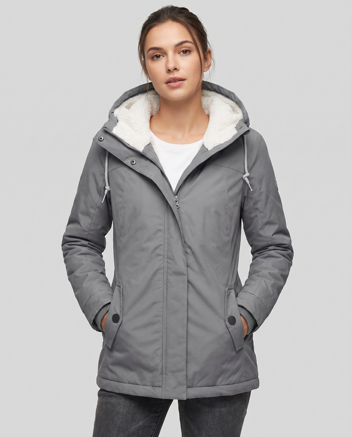 Seraphina | Women's Sherpa-Lined Waterproof Hooded Rain Jacket