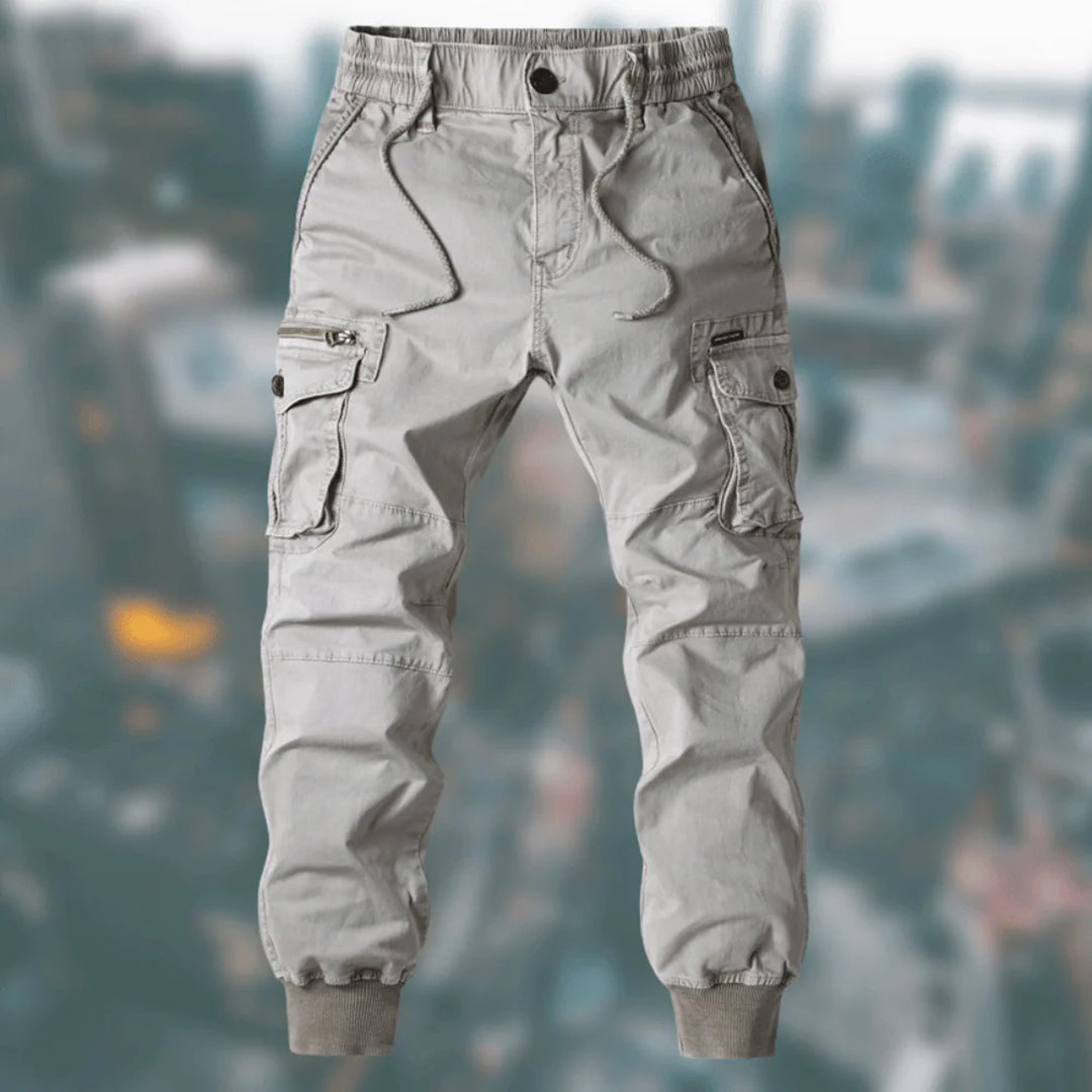 Multi Pocket Zip Detail Elasticated Waist Cargo Jogger Pant