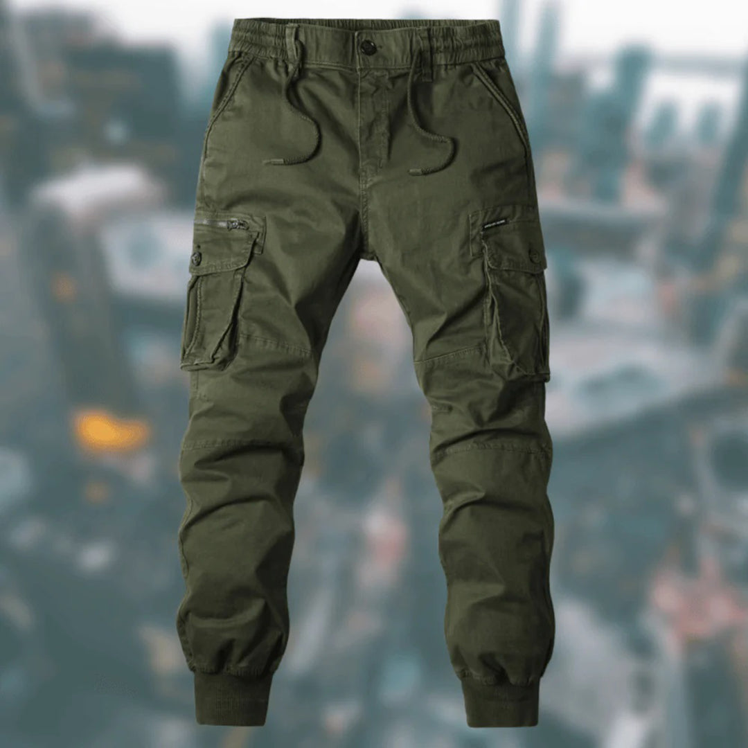 Multi Pocket Zip Detail Elasticated Waist Cargo Jogger Pant
